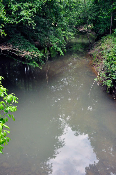 Views from each side of the Swinging Bridge