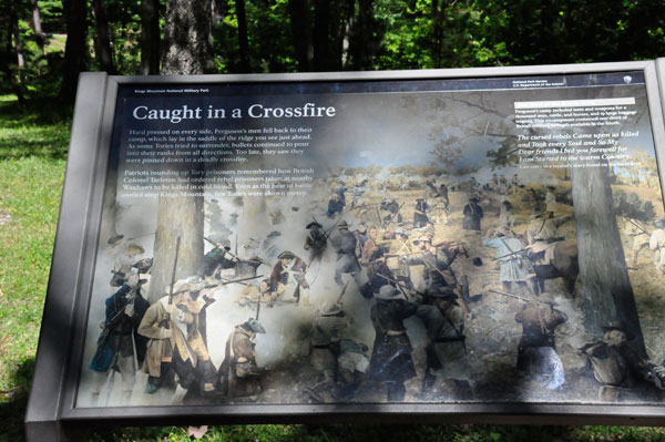 historical sign at Kings Mountain Military Park