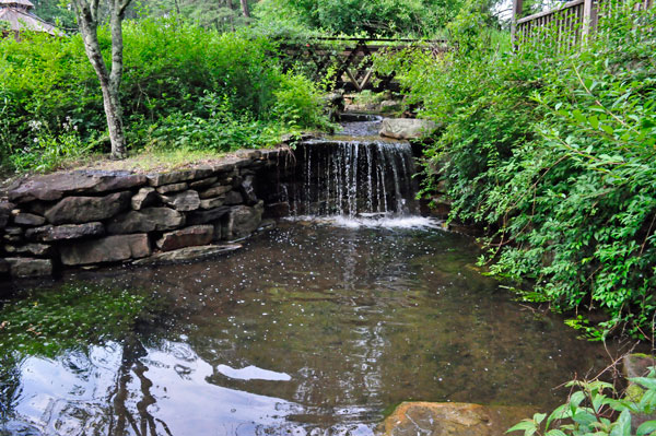 the waterfall near The Hunt House