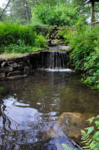 the waterfall near The Hunt House