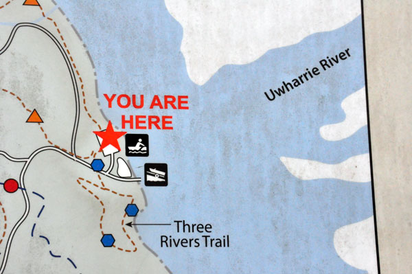 map at Morrow Mountain State Park