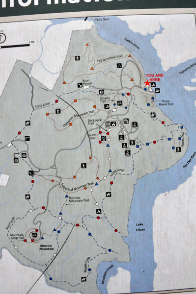 map at Morrow Mountain State Park