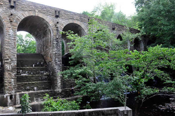 the dam side at Cumberland Mountain State Park 