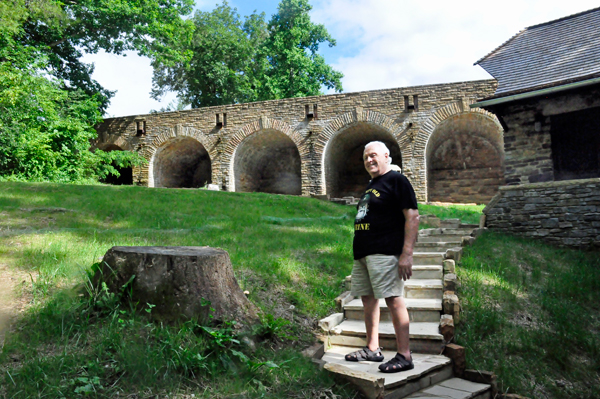 Lee Duquette at the dam side at Cumberland Mountain State Park