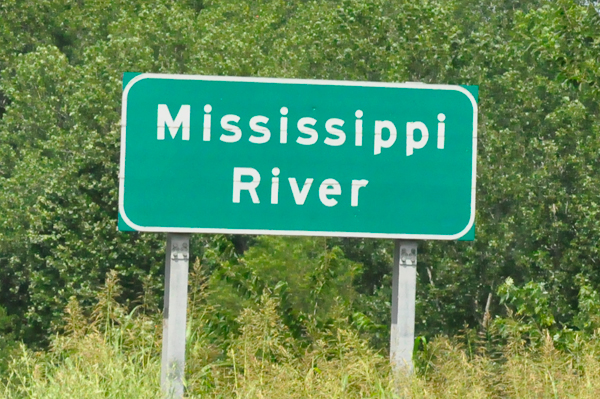 Mississippi River sign