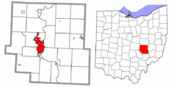 location of Zanesville