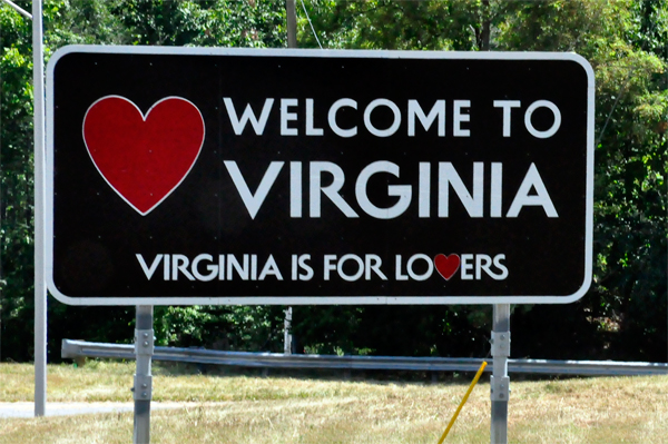 Welcome to Virginia sign