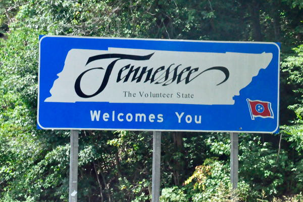 Welcome to Tennessee sign