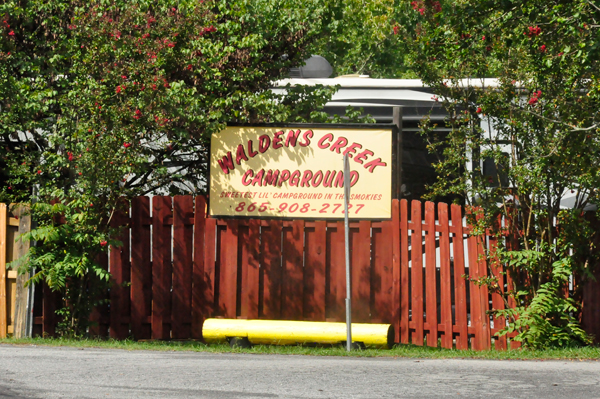 Waldens Creek Campground entrance