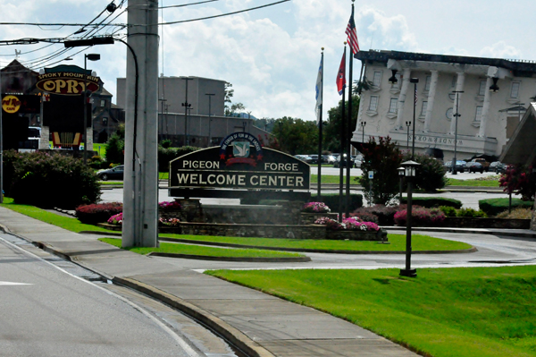 Pigeon Forge Welcome Center sign