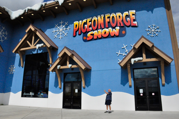 Lee Duquette outside Pigeon Forge Snow