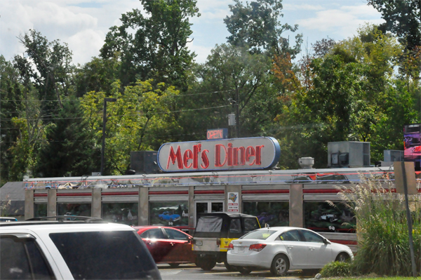 outside of Mel's Diner in Pigeon Forge, TN