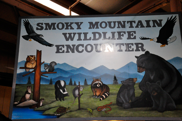 Smokey Mountain Wildlife Encounter sign