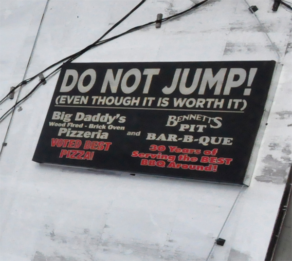 Do not jump sign
