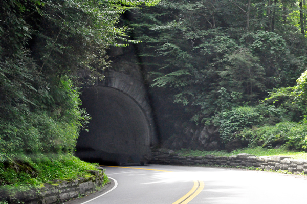 one of several tunnels