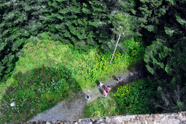 people below the tower