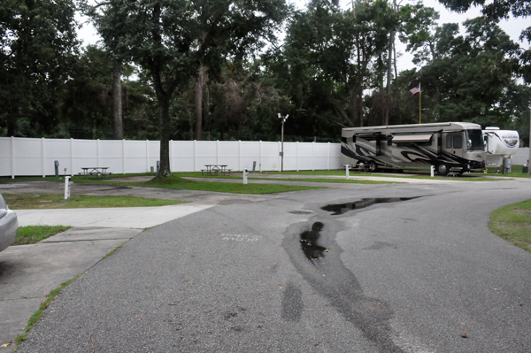 road and site inside Briarcliffe RV Resort