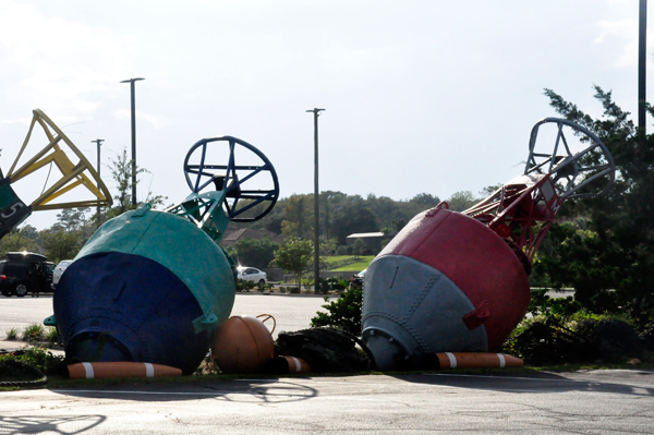 big buoys at Benjamin's Seafood Restaurant