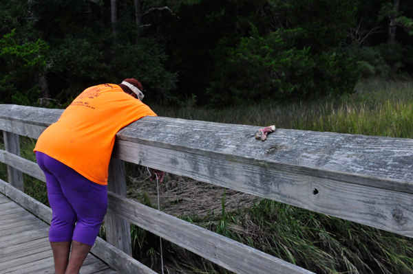 fishing for crabs.