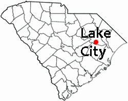 SC map showing locationo f Lake City
