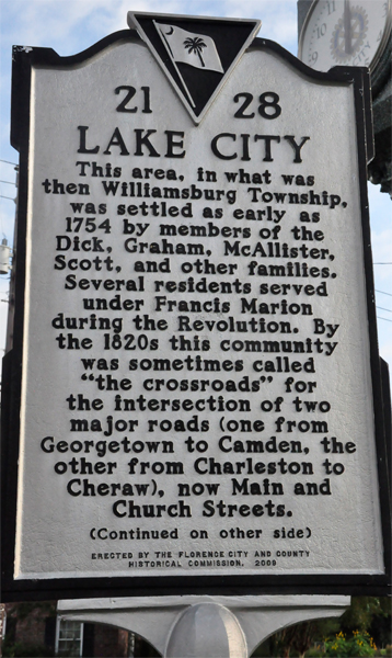 Sign about Lake City -side 1