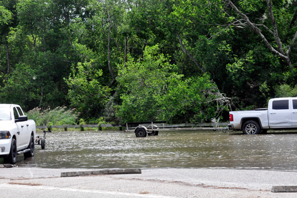 flooded parrking lot