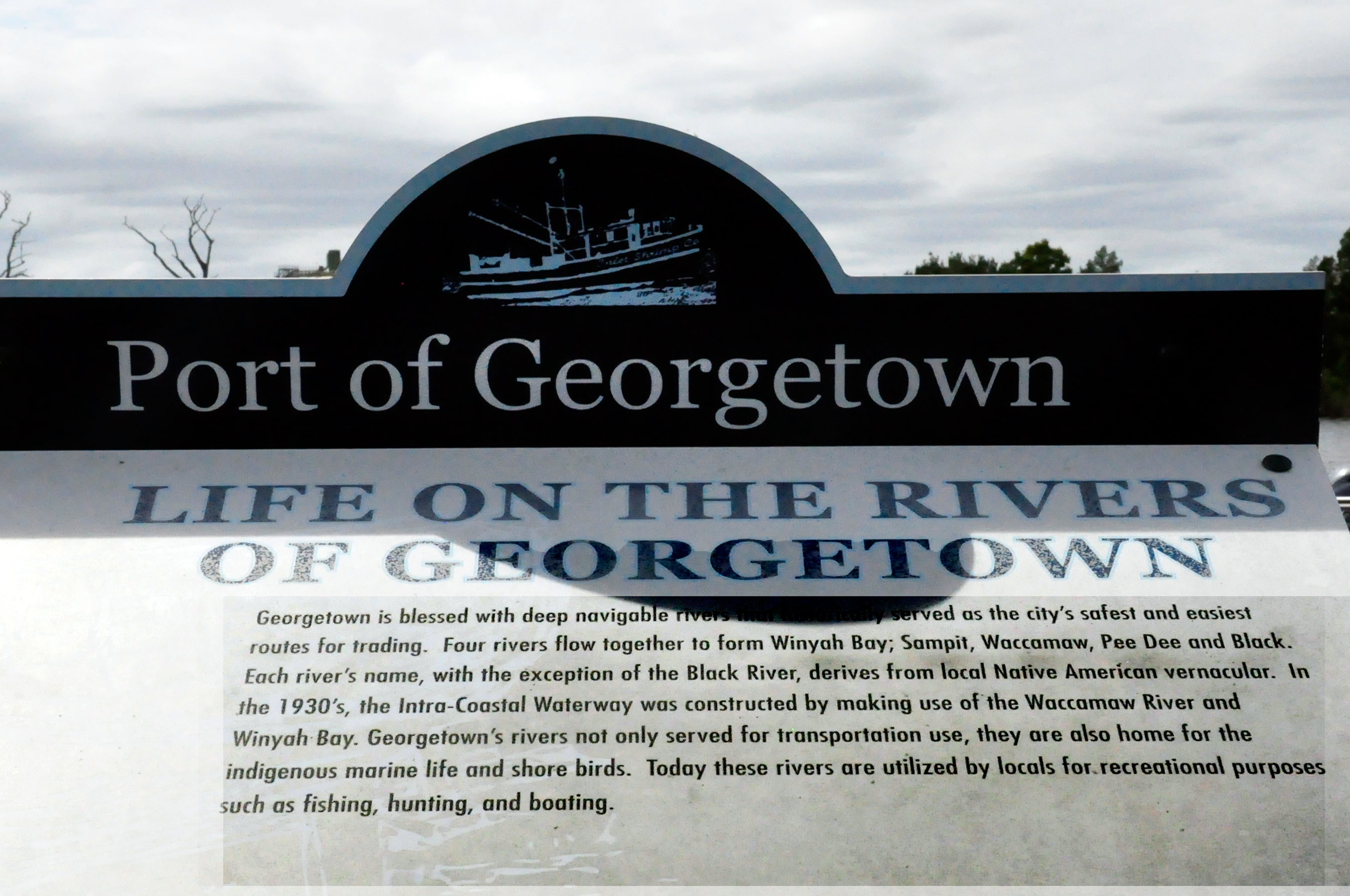 Port of Georgetown sign