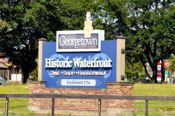 Historic Waterfront Georgetown sign