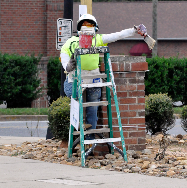 Lowe's work scarecrow