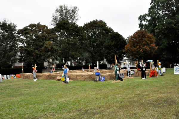 scarecrows in the maze area