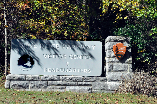 The Blue Ridge Parkway sign