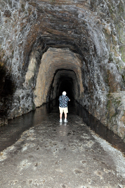 Lee Duquette in the Stumphouse Tunnel