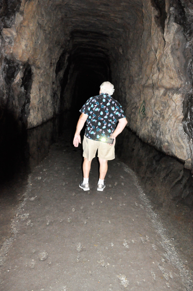 Lee Duquette in the Stumphouse Tunnel 