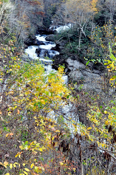 Cullasaja Falls and fall colors