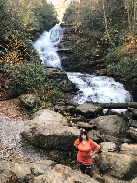 Karen Duquette at Mud Creek Falls