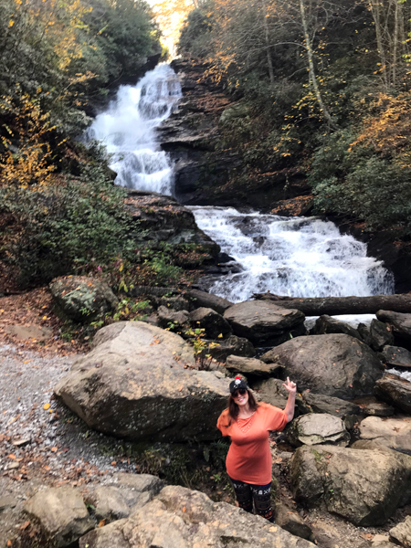 Karen Duquette at Mud Creek Falls