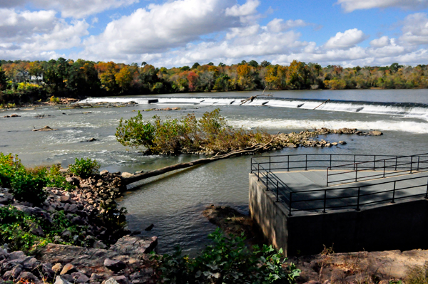 canal diversion dam and scenery