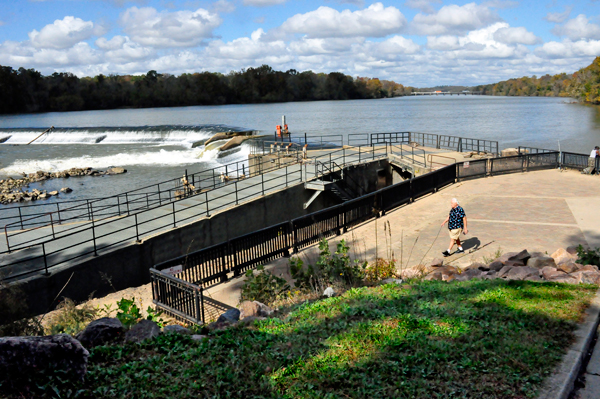 canal diversion dam and scenery