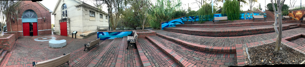 Panorama of the patio area