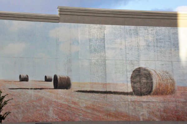 hay bale mural