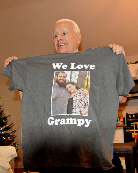 Lee Duquette and his Grampy t-shirt