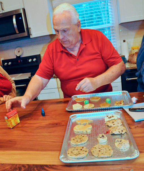 Lee Duquette making Christmas cookies