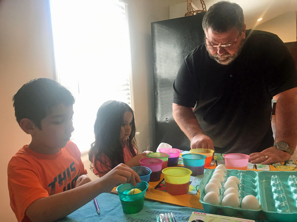 John Smythers and his grandchildren