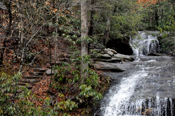 waterfall portion by the stairs