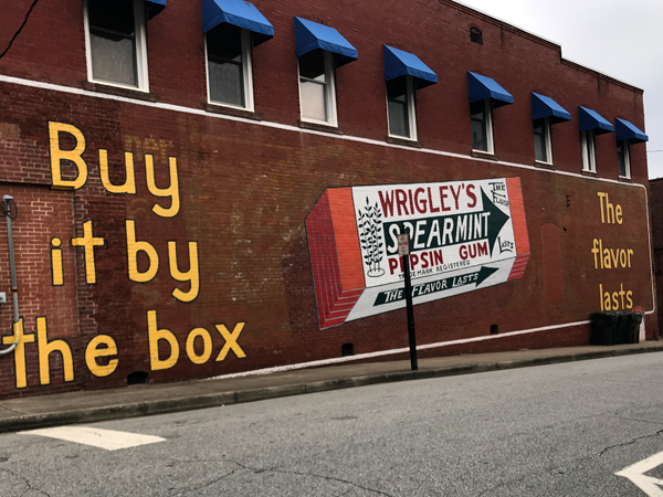 Wrigley's Spearmint Gum mural