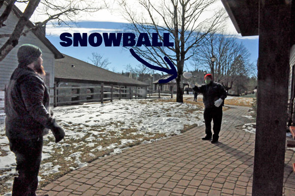 snowball throwing time