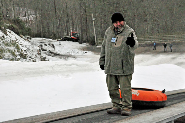 John Smythers on the ramp