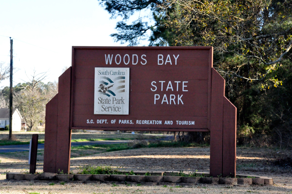 Woods Bay State Park entry sign