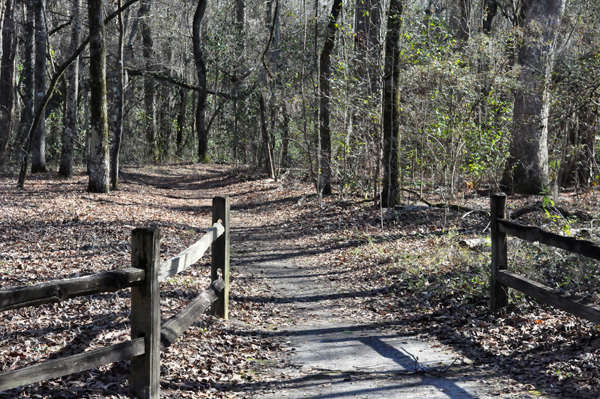 start of the hiking trail