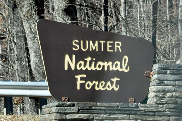 Sumter National Forest sign